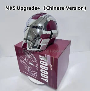Iron Man Mk5 MK17 Helmet 1/1 Scale Wearable Transformable Voice-Activated Electric Opening/Closing Ideal Birthday Christmas Gift