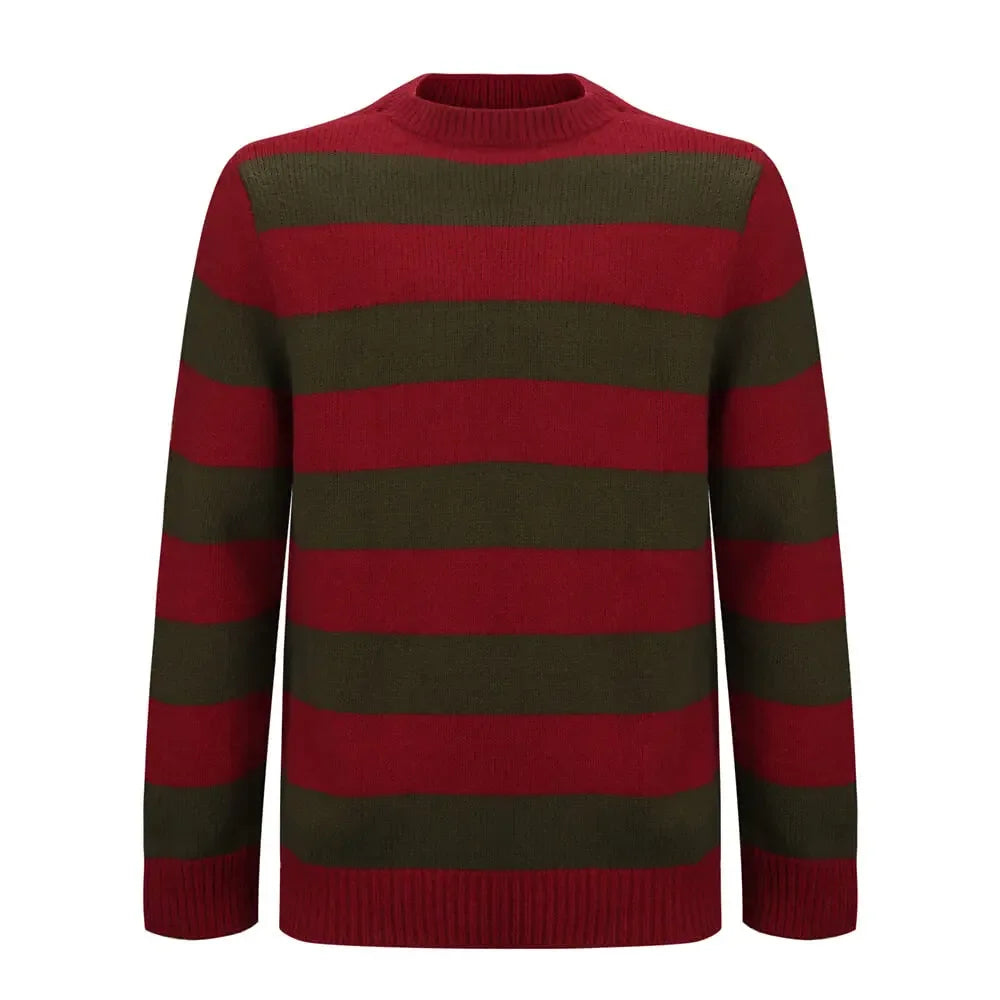 H * Takerlama Freddy disfraz de Halloween para adulto suéter rojo Krueger película de terror Fiesta Temática carnaval TopLO"