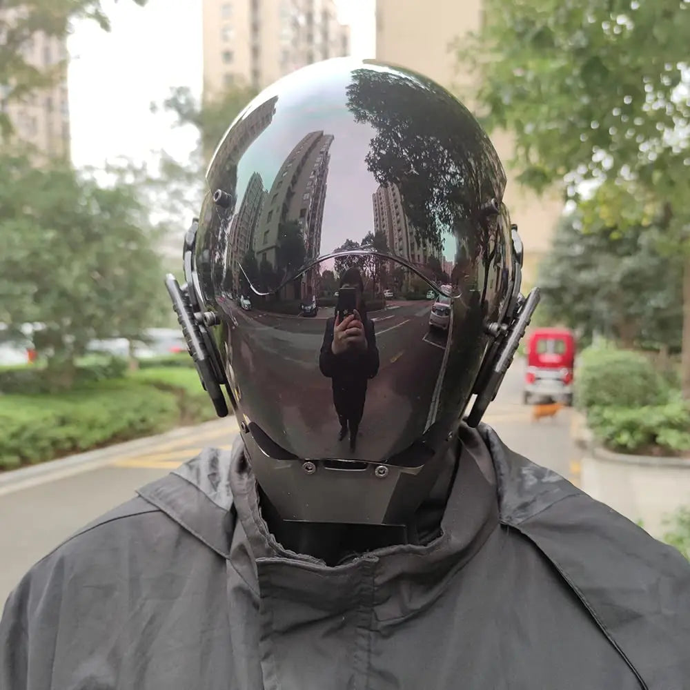 JAUPTO Cyberpunk Mask Playing Cosplay Future Futuristic Cool Standard Model Science Fiction for Halloween Party