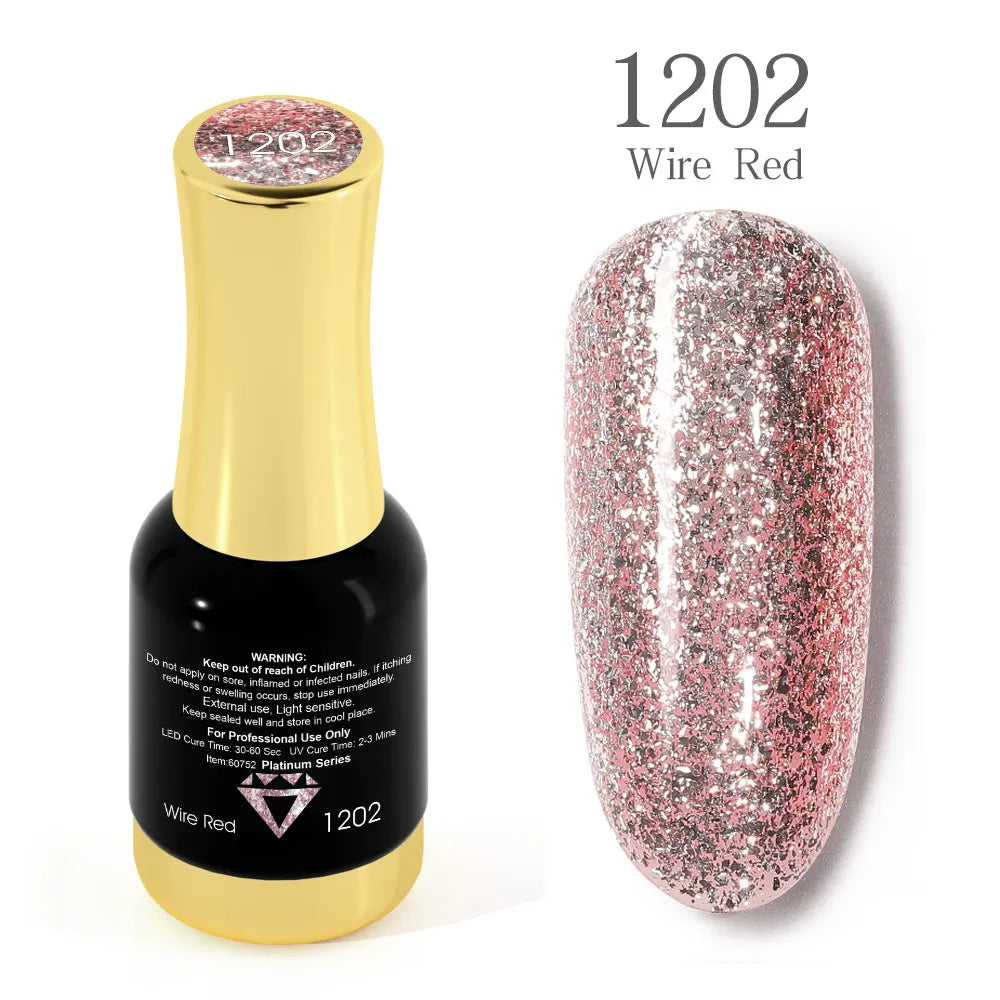 Venalisa Super Color Gel Varnish 12ml Diamond Shining Glitter Sequin Starry Platinum Nail Enamel Long Lasting Time Gel Polish