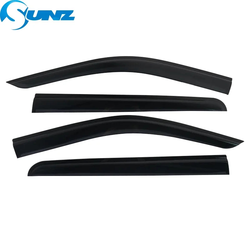 4PCS Injection Black Window Deflector Shiled For Mitsubishi L200 Triton 2023 2024 2025 Car Window Visor Sun Shield Rain Guard