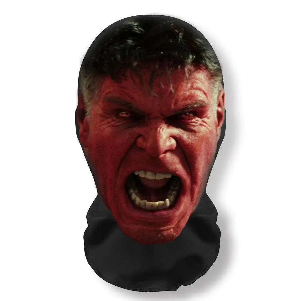 Divertida máscara facial completa con estampado 3D, máscaras faciales de celebridades, malla elástica, accesorios para fiesta de Halloween, pasamontañas, cubiertas para la cabeza
