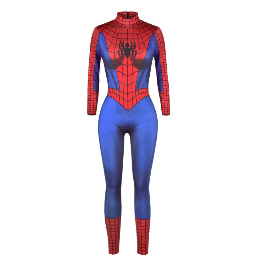 Disfraz de Anime, mono Sexy rojo, súper mono, disfraz de Halloween, disfraz de Navidad ajustado, ropa completa con estampado 3D