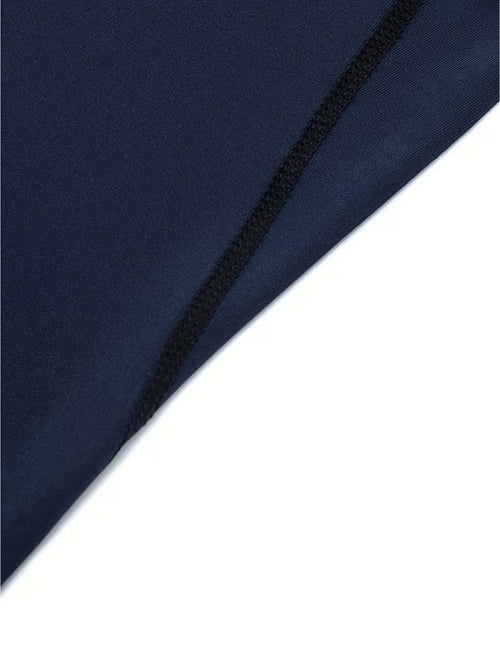 All Season Fitness Tight-Fitting Short-Sleeved Men's Clothing with Black Thorn Pattern, Suitable for Running and Fitness Trainin
