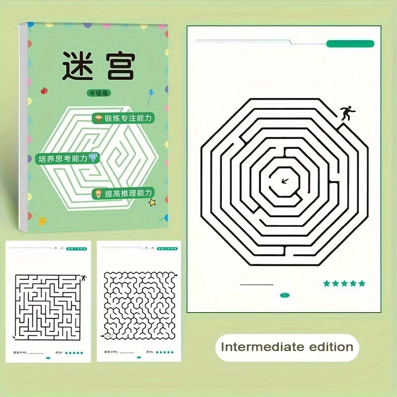 1 Pcs Children Concentration Maze Training Book Student Thinking Development Toy Attention Training