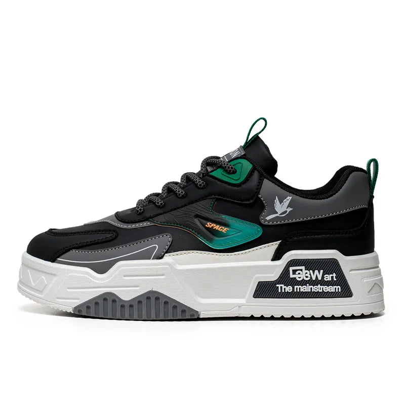 Mens Board Shoes 2025 New Retro Thick Soled Casual Sneakers Student Daily Street Casual Trendy Walking Shoes for Man