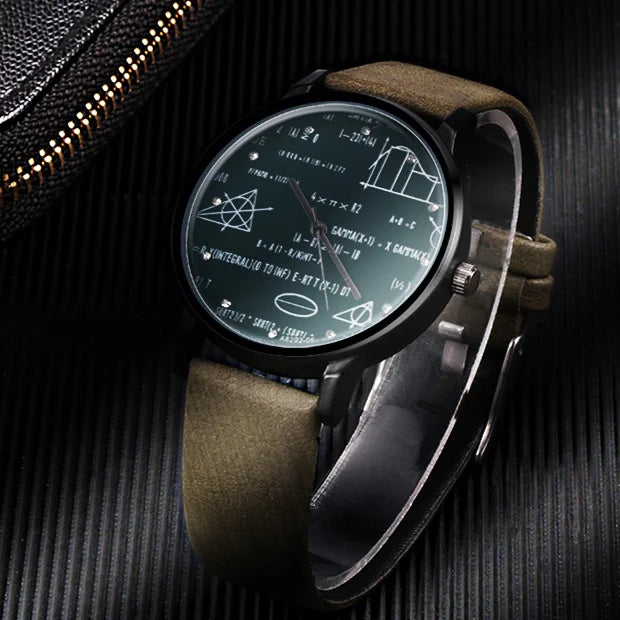 Miler Watches Men Watches Mathe Matical Formula Prints Fashion Causal Mens Watches Quartz Relogio Masculino Erkek Kol Saati
