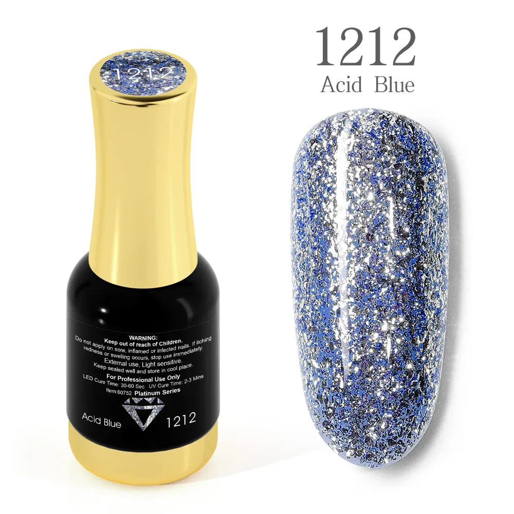 Venalisa Super Color Gel Varnish 12ml Diamond Shining Glitter Sequin Starry Platinum Nail Enamel Long Lasting Time Gel Polish