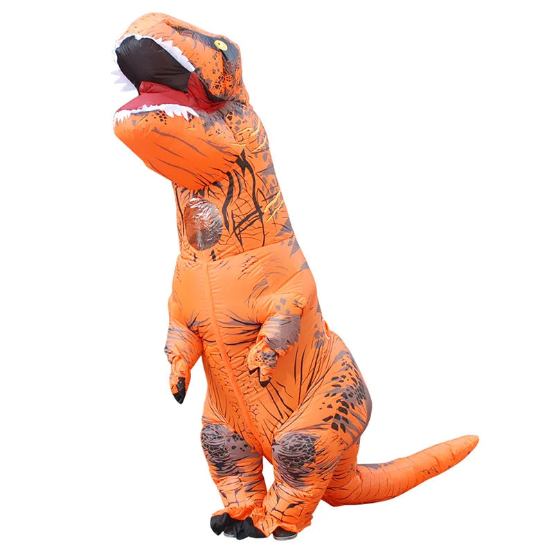 Disfraz inflable de Tiranosaurio Rex, dinosaurio adulto, ropa de fiesta de Halloween, disfraz para adultos, mascota del Festival