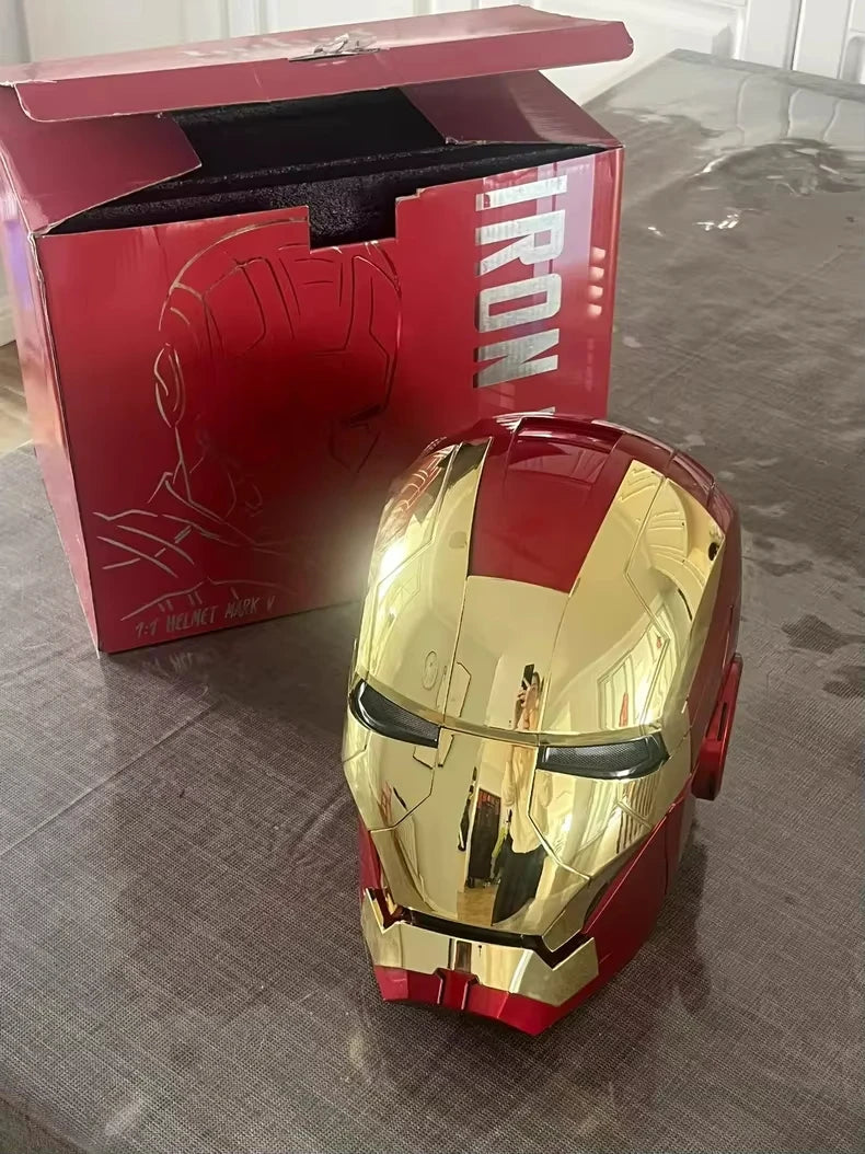 Iron Man Helmet MK5 Pro Max Voice Controlled Version Auto‑Open & Close Function Cool Display Gear Premium Collectible Gifts