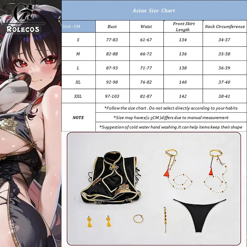 ROLECOS NIKKE Goddess of Victory Moran Cosplay Costume King of Flowers Cheongsam Women Halloween Party Role Play Suit