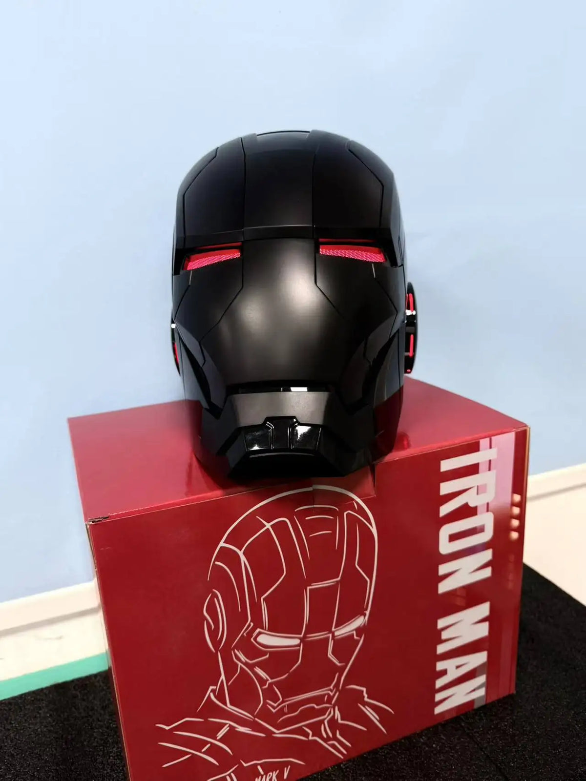 Iron Man Mk5 MK17 Helmet 1/1 Scale Wearable Transformable Voice-Activated Electric Opening/Closing Ideal Birthday Christmas Gift
