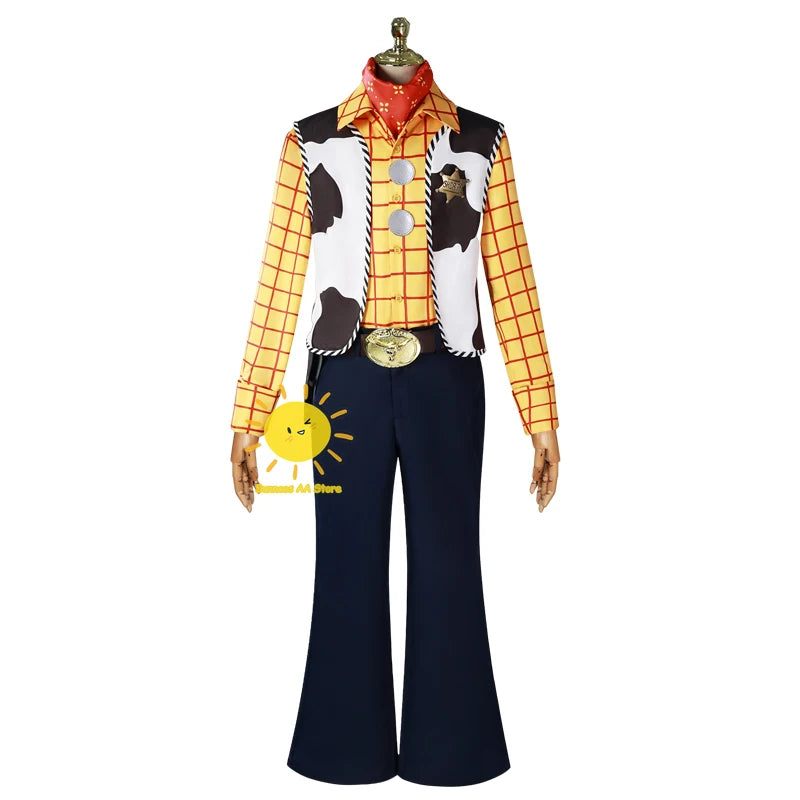 BEAST KINGDOM Anime Woody Jessie Cosplay disfraz Toy Story Cosplay traje de vaquero Woody Jessie sombrero fiesta de Halloween porque adulto Unisex