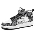 Mens Board Shoes 2025 New High Cut Thick Sole Height Increasing Street Trend Casual Shoes Flat Comfortable Sneakers for Men