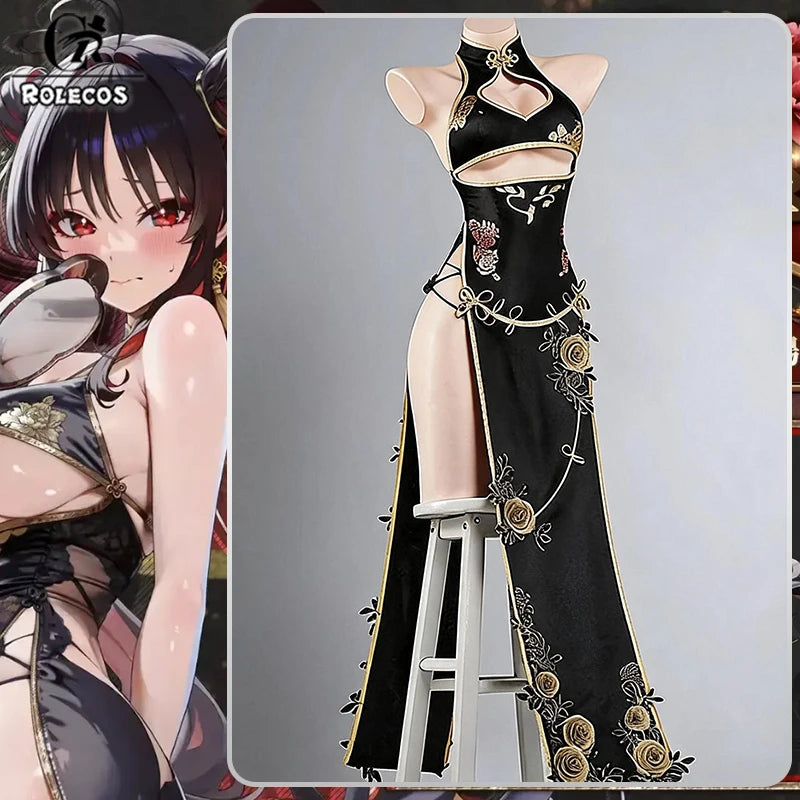 ROLECOS NIKKE Goddess of Victory Moran Cosplay Costume King of Flowers Cheongsam Women Halloween Party Role Play Suit
