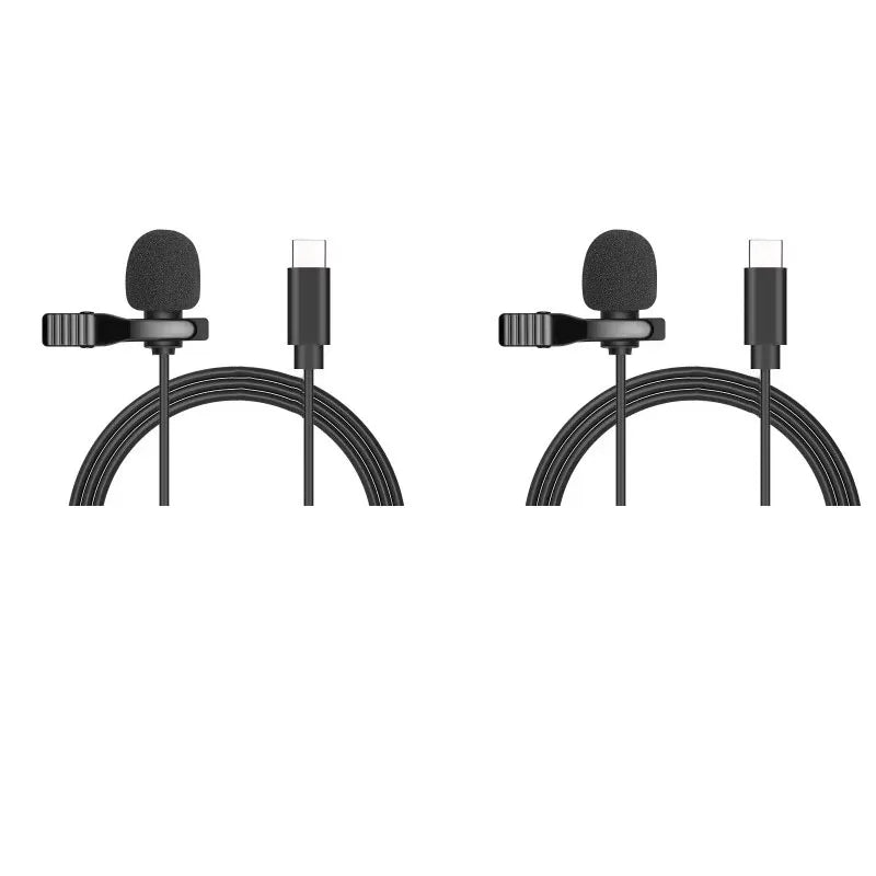 Mini micrófono Lavalier USB portátil de 1,5 m/3,5mm/tipo-c micrófono de solapa con Clip de Metal micrófono condensador para PC y portátil