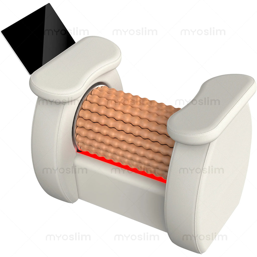 Rodillo automático para esculpir el cuerpo, dispositivo de drenaje linfático con luz roja, masaje para aliviar los músculos del cuerpo completo, 360 °