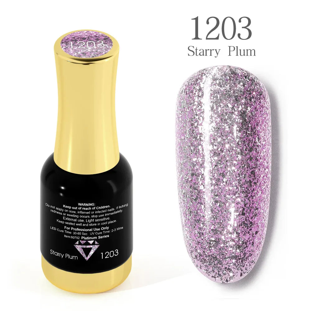 Venalisa Super Color Gel Varnish 12ml Diamond Shining Glitter Sequin Starry Platinum Nail Enamel Long Lasting Time Gel Polish