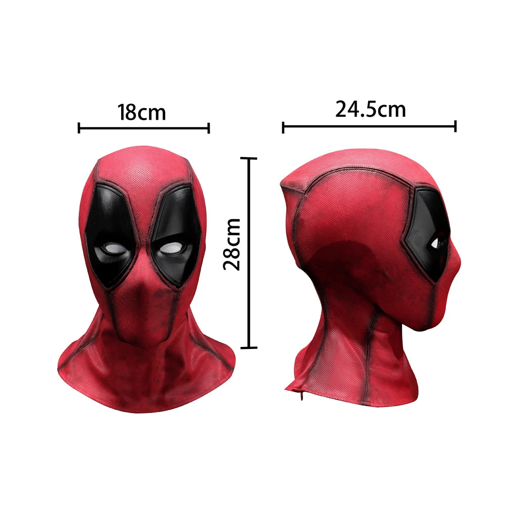 High Quality Red Wade Wilson Cosplay Costume Man Jumpsuit Headgear Accessories Outfit Full Set and Individual Items Are Sold