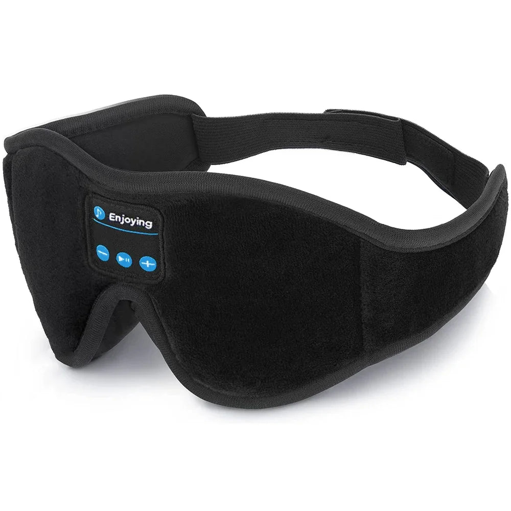 HTMCK Antifaz para Dormir Bluetooth 3D con Altavoz HD Incorporado - Antifaz para Dormir que reproduce música cómodos Auriculares para Dormir