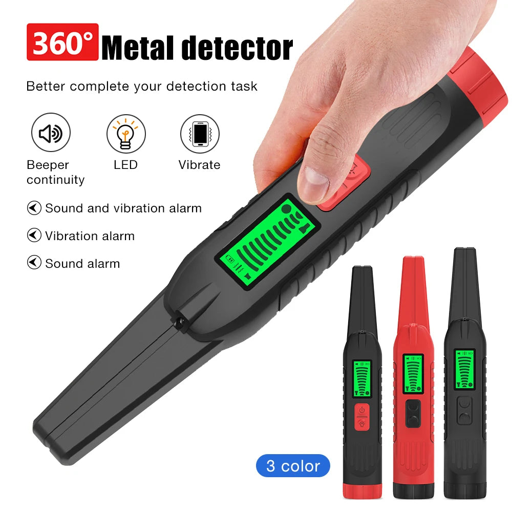 2025 New 360° Handheld Metal Detector Pointer Pinpoint Waterproof Handheld Metal Scanner for Metal Coin Gold Silver Iron
