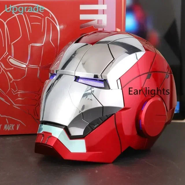 Iron Man Mk5 MK17 Helmet 1/1 Scale Wearable Transformable Voice-Activated Electric Opening/Closing Ideal Birthday Christmas Gift
