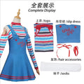 Disfraz de muñeco fantasma para mujer, disfraz de Chucky, vestidos elegantes para niñas adultas, disfraz de payaso de muñeco fantasma de terror para carnaval, Halloween