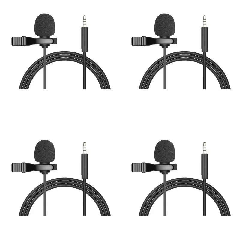 Mini micrófono Lavalier USB portátil de 1,5 m/3,5mm/tipo-c micrófono de solapa con Clip de Metal micrófono condensador para PC y portátil