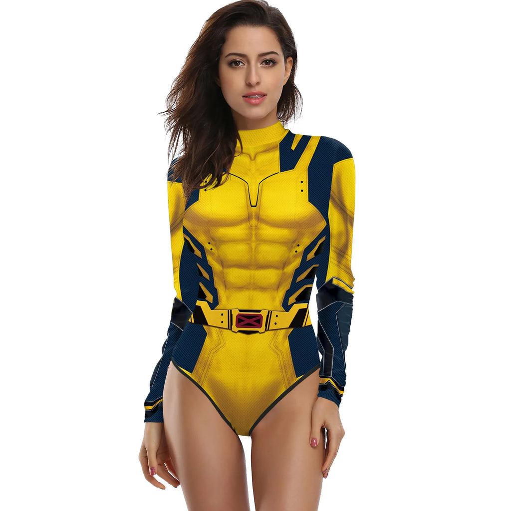 Superhéroe hombres película Deadpool Wolverine disfraces Cosplay Halloween mono actuación fiesta Zentai mono