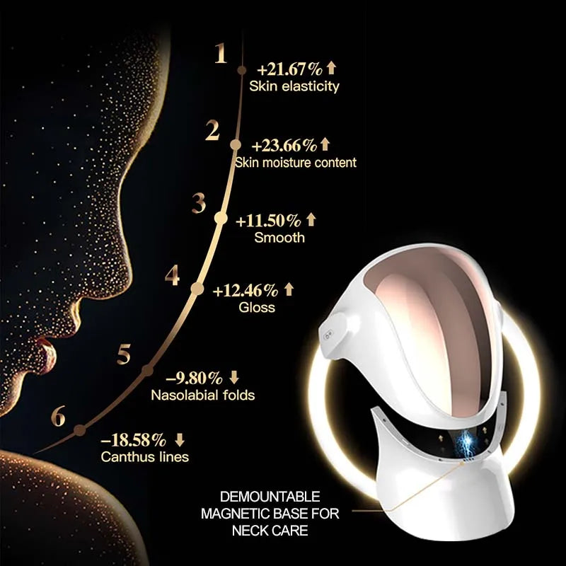 807 Nano lámpara LED máscara facial con terapia de luz LED 3 colores terapia de luz roja máscara antienvejecimiento cara completa con cuello belleza salud
