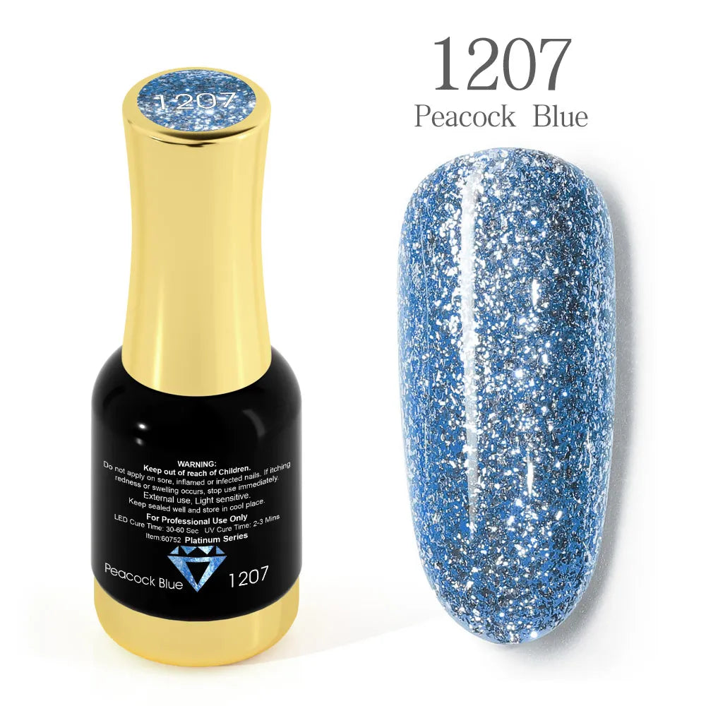 Venalisa Super Color Gel Varnish 12ml Diamond Shining Glitter Sequin Starry Platinum Nail Enamel Long Lasting Time Gel Polish
