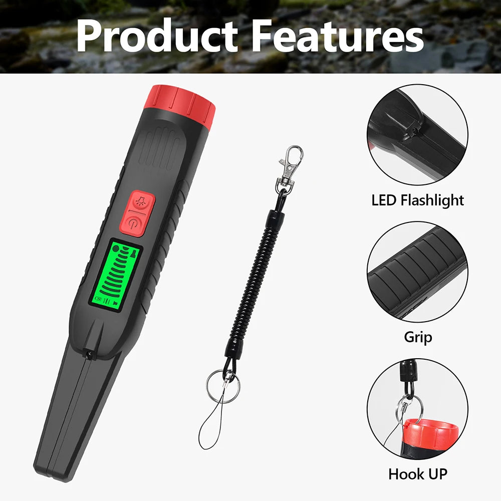 2025 New 360° Handheld Metal Detector Pointer Pinpoint Waterproof Handheld Metal Scanner for Metal Coin Gold Silver Iron