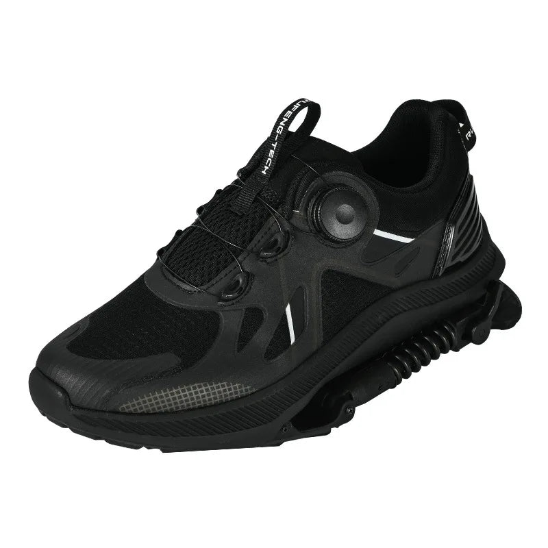Mechanical Assisted Running Shoes Shock Absorbing Knee Pad Spring Suspension Sports Sneaker Bouncing Profession Ventilate Shoes