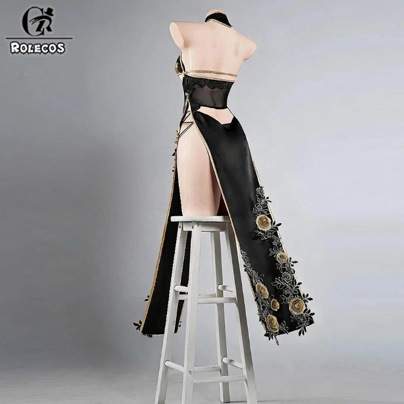 ROLECOS NIKKE Goddess of Victory Moran Cosplay Costume King of Flowers Cheongsam Women Halloween Party Role Play Suit