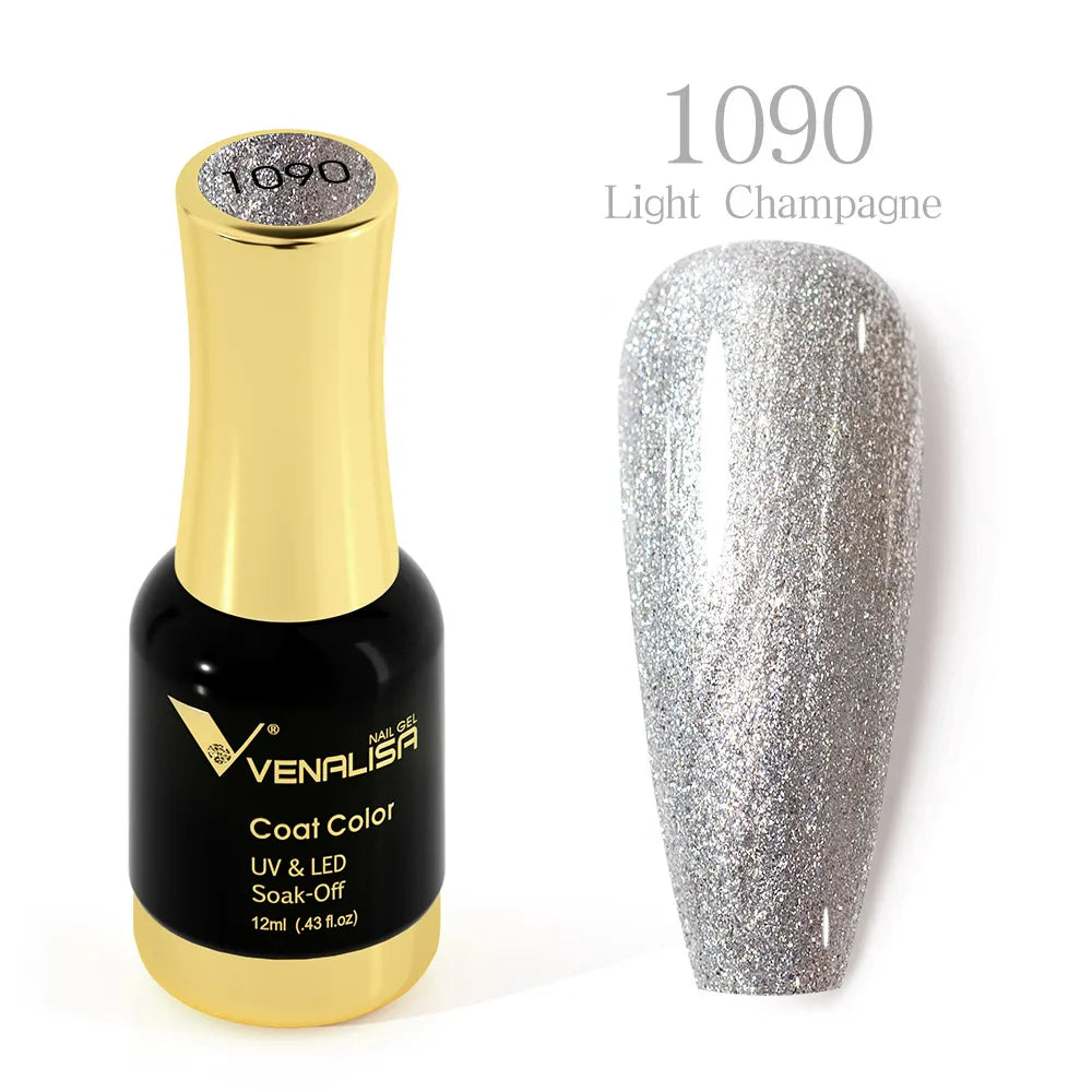 Venalisa Super Color Gel Varnish 12ml Diamond Shining Glitter Sequin Starry Platinum Nail Enamel Long Lasting Time Gel Polish