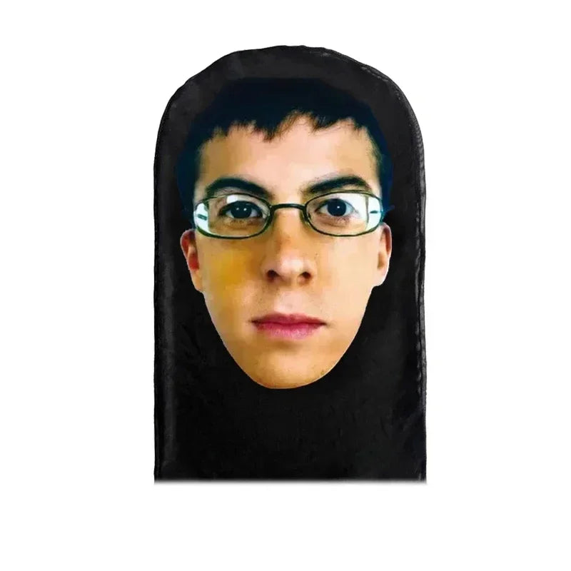 Divertida máscara facial completa con estampado 3D, máscaras faciales de celebridades, malla elástica, accesorios para fiesta de Halloween, pasamontañas, cubiertas para la cabeza