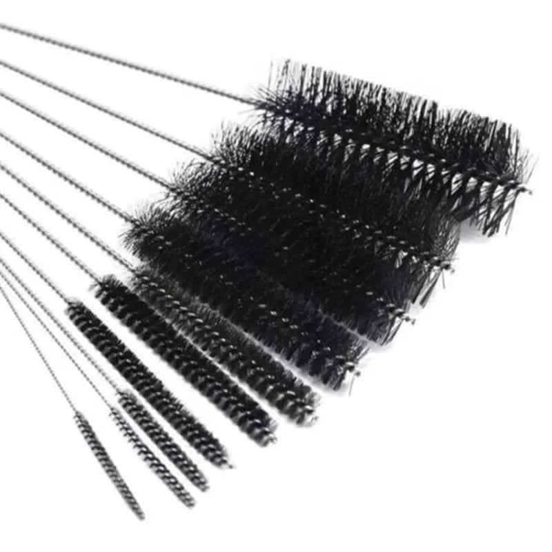 10pcs/set Aquarium Tube Pipe Cleaning Brush Stainless Steel Water Filter Air Tube Flexible Single End Hose Aquarium Accessories