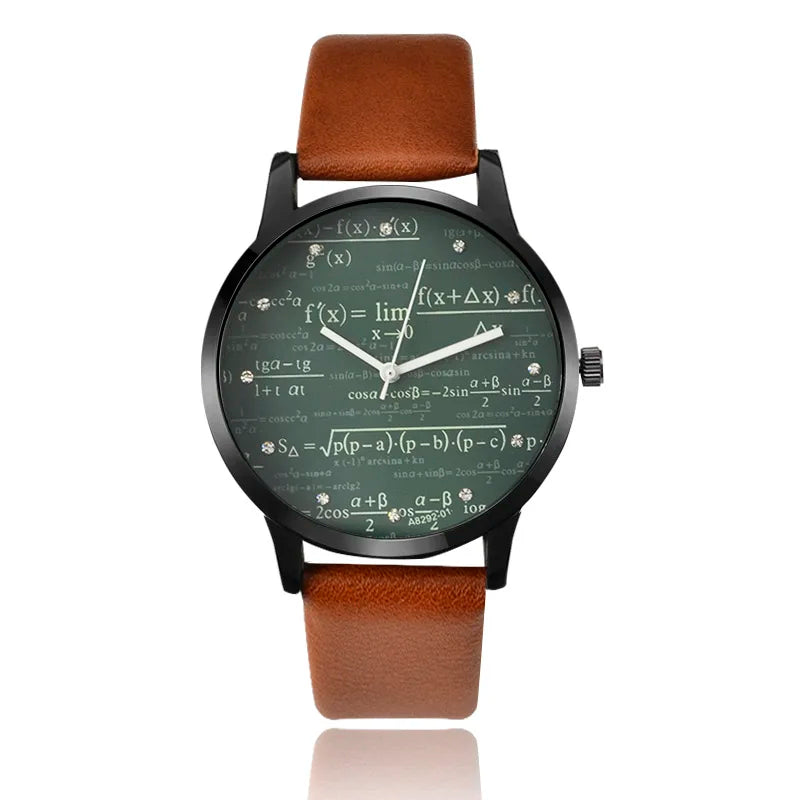 Miler Watches Men Watches Mathe Matical Formula Prints Fashion Causal Mens Watches Quartz Relogio Masculino Erkek Kol Saati