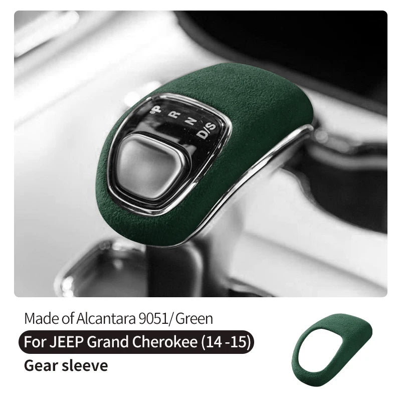For Jeep Grand Cherokee SRT 2014-2015 Made of Alcantara Gear Shift Knob Cover Boot Anti Scratch Car Interior Tuning Accessories