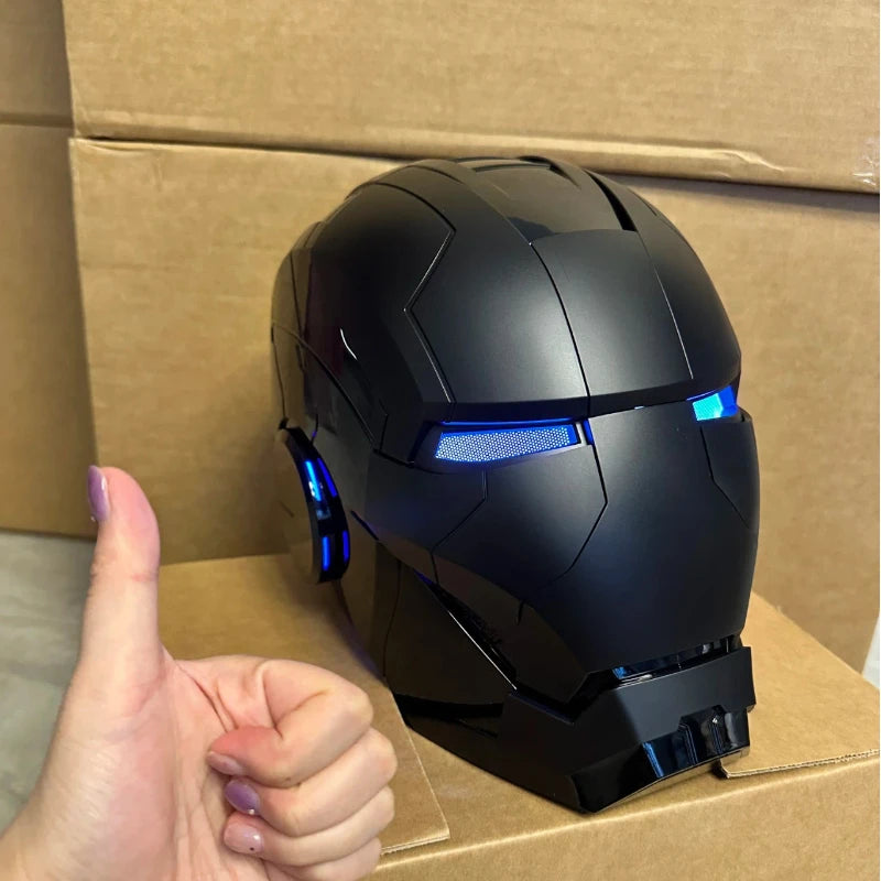 Iron Man Mk5 MK17 Helmet 1/1 Scale Wearable Transformable Voice-Activated Electric Opening/Closing Ideal Birthday Christmas Gift