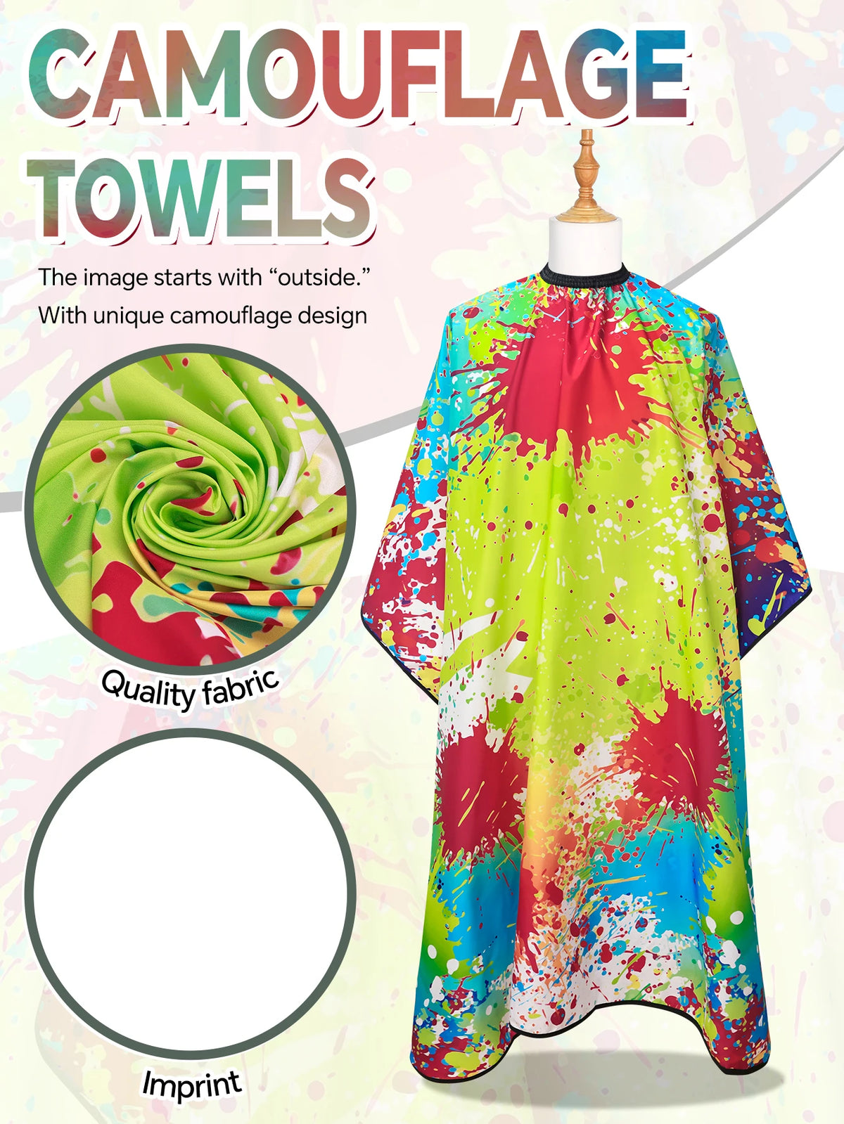 Professional Hair Cutting Cape - Waterproof & Anti-Static Hairdressing Apron, Barber Smock, Hair Salon Cape, Hair Cutting Gown