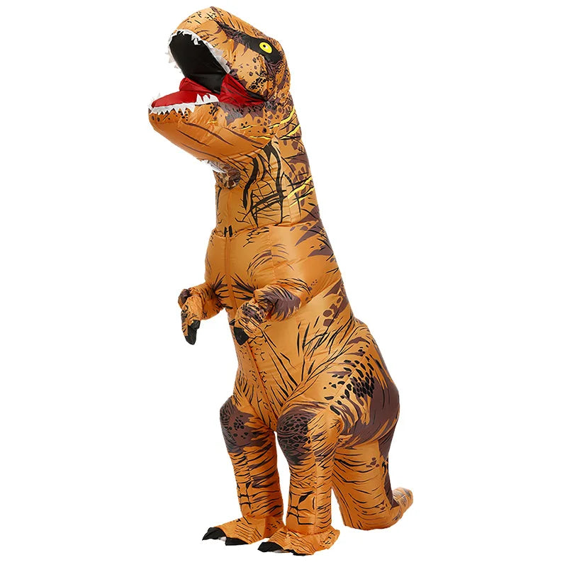 Disfraz inflable de Tiranosaurio Rex, dinosaurio adulto, ropa de fiesta de Halloween, disfraz para adultos, mascota del Festival