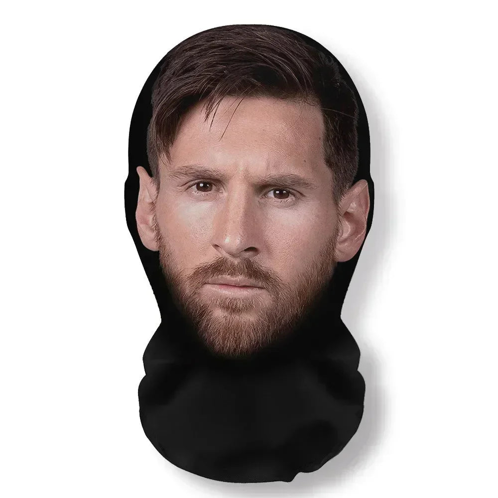 Divertida máscara facial completa con estampado 3D, máscaras faciales de celebridades, malla elástica, accesorios para fiesta de Halloween, pasamontañas, cubiertas para la cabeza