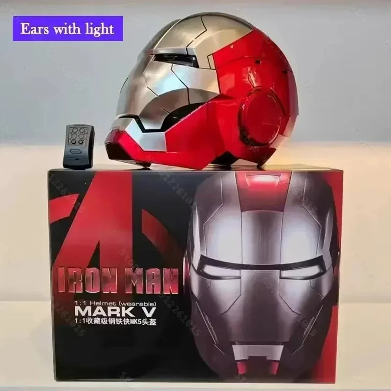 Iron Man Helmet MK5 Pro Max Voice Controlled Version Auto‑Open & Close Function Cool Display Gear Premium Collectible Gifts