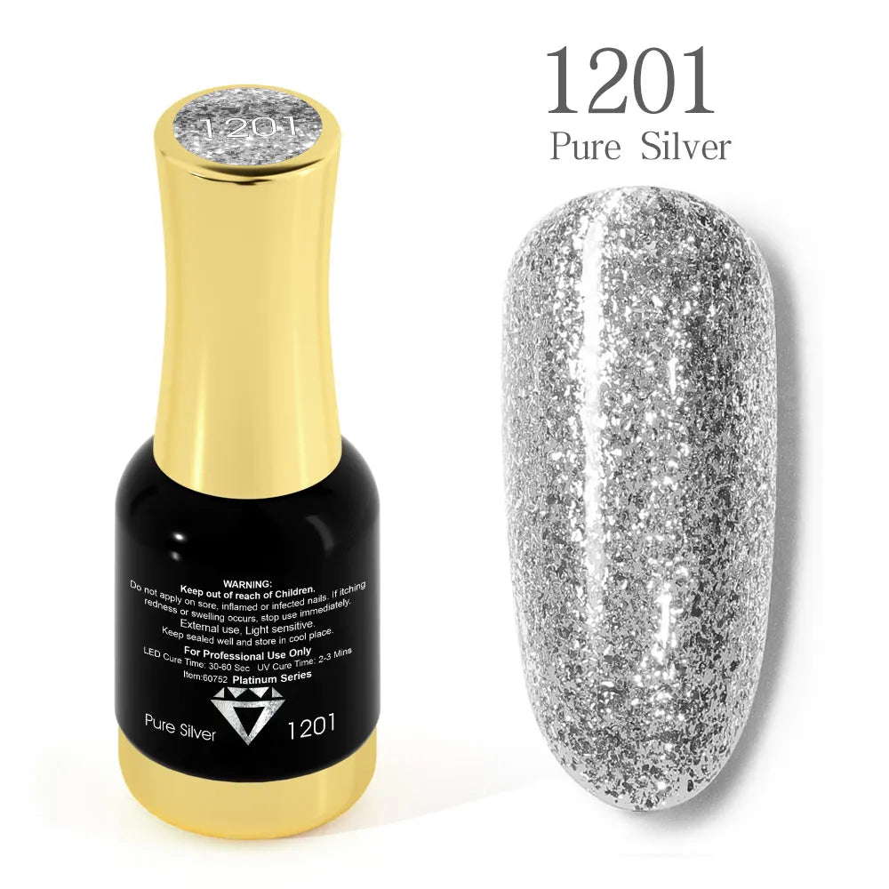 Venalisa Super Color Gel Varnish 12ml Diamond Shining Glitter Sequin Starry Platinum Nail Enamel Long Lasting Time Gel Polish