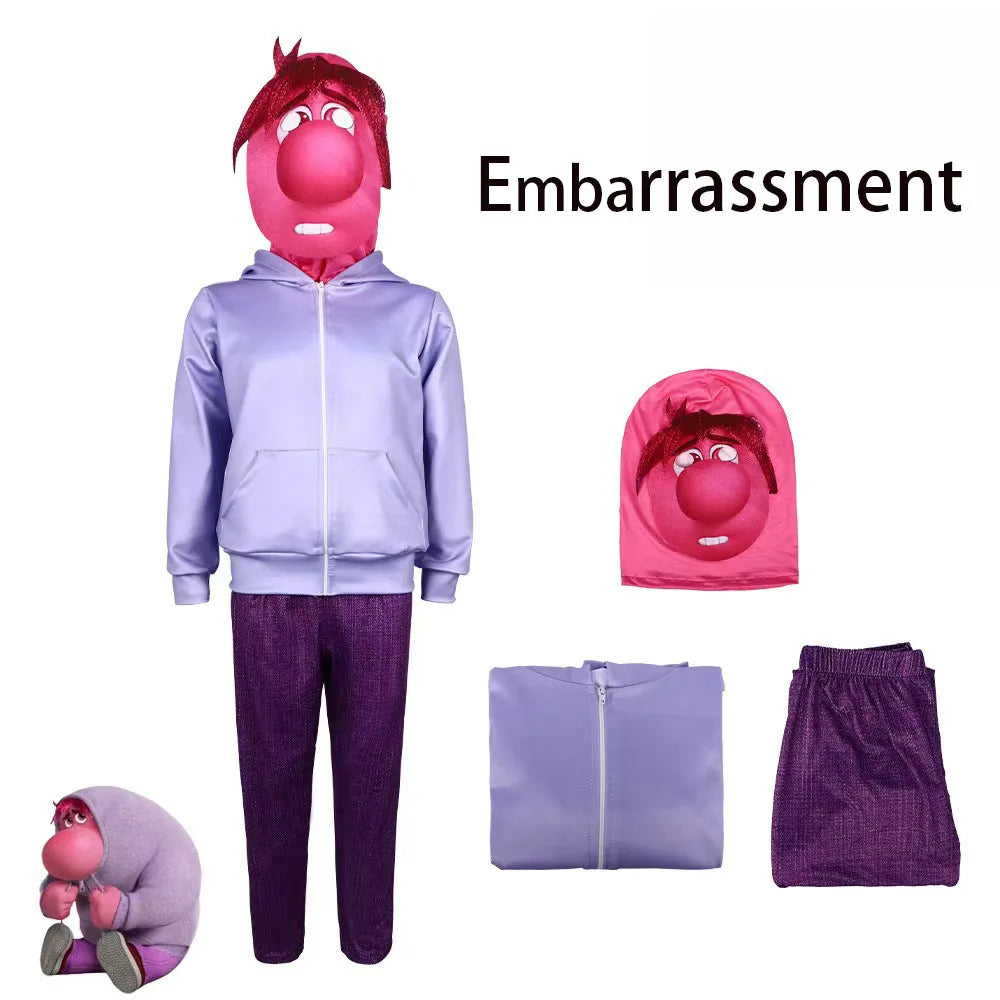 New Year Anime Movie Anxiety The Inside Out 2 Cosplay Joy Sadness Anger Disgust Fear  Cosplay Costumes Suit Adult Kids Party Set