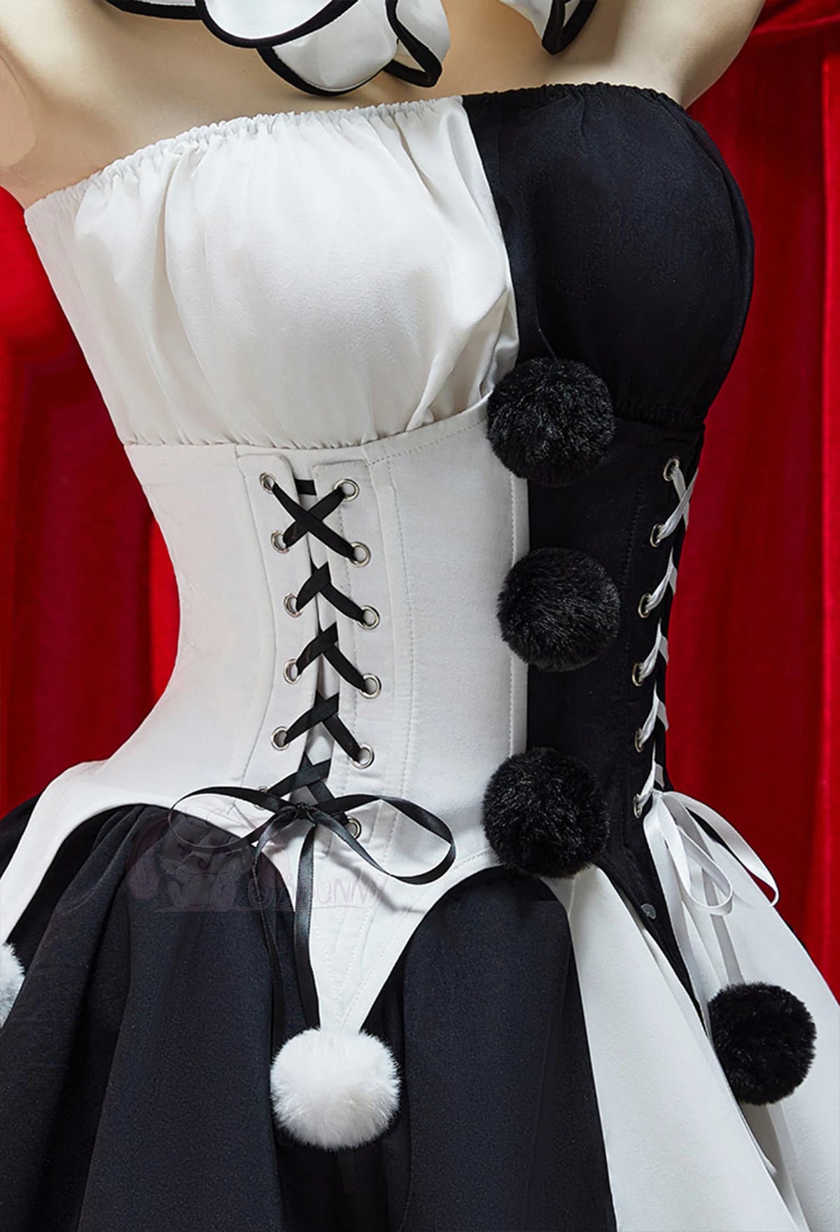 Art The Clown Cosplay Terrifier Cosplay Costumes Women Sexy Black White Dress Socks Gloves Suit Halloween Carnival Party Clothes