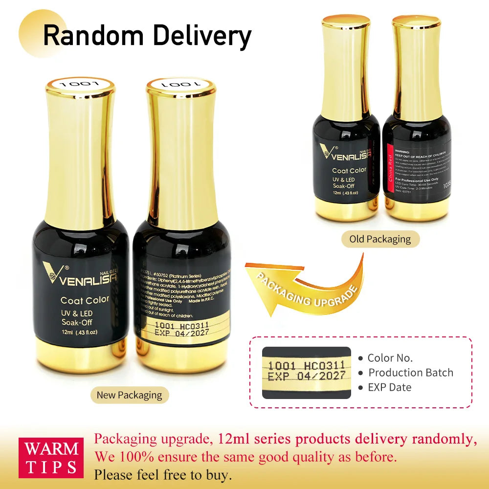 Venalisa Super Color Gel Varnish 12ml Diamond Shining Glitter Sequin Starry Platinum Nail Enamel Long Lasting Time Gel Polish
