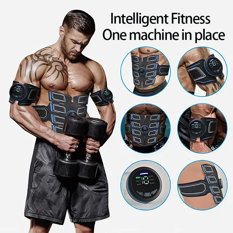 Entrenador inteligente de Abs con recarga USB, tóner muscular, cinturón de tonificación Abdominal, moldeador corporal, masaje de piernas y brazos, gimnasio en casa, equipo de Fitness