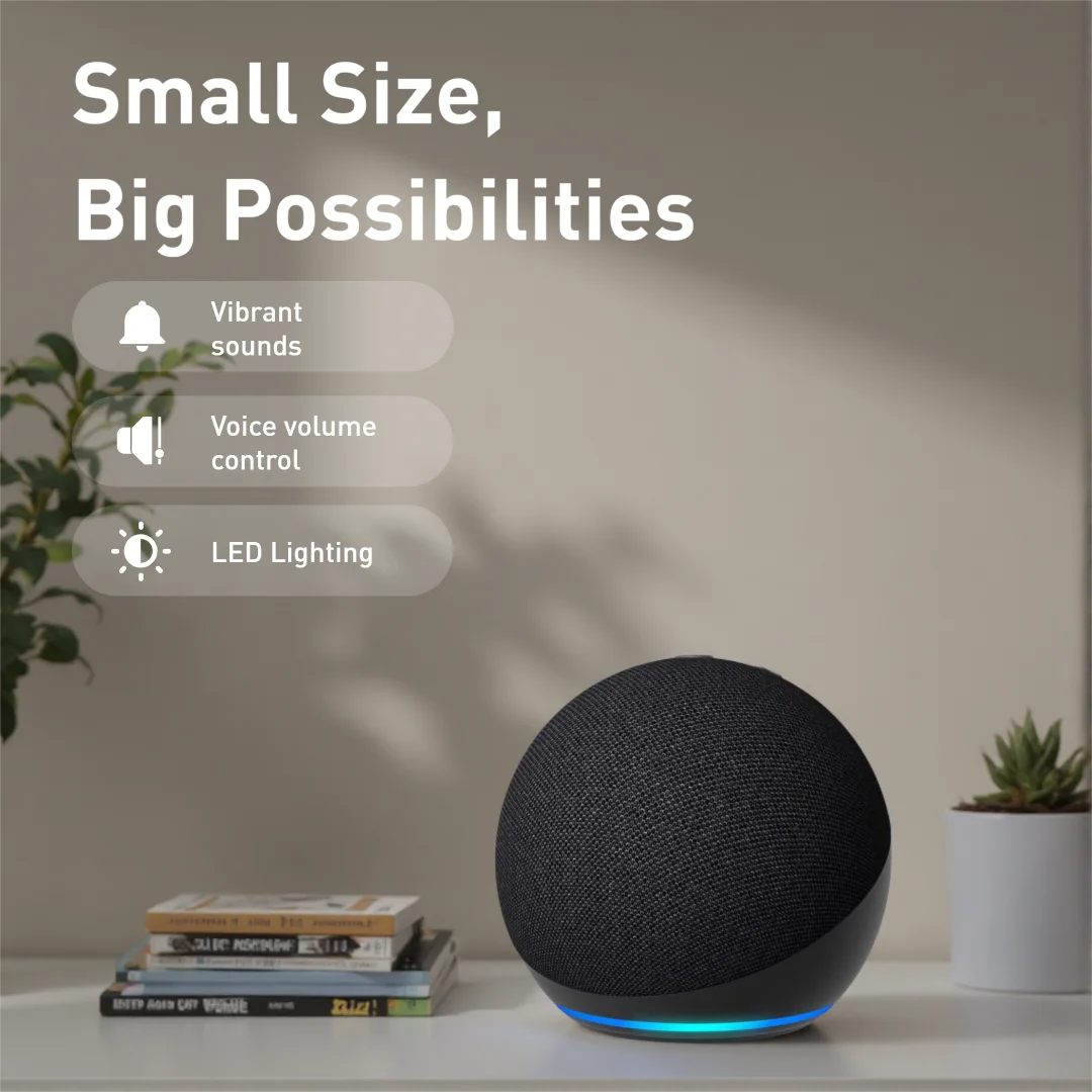 Newest Model Original Alexa Dot 5th Generations Pop Bigger Smart Sound with RGB LED Lighting Wireless Speaker WiFi